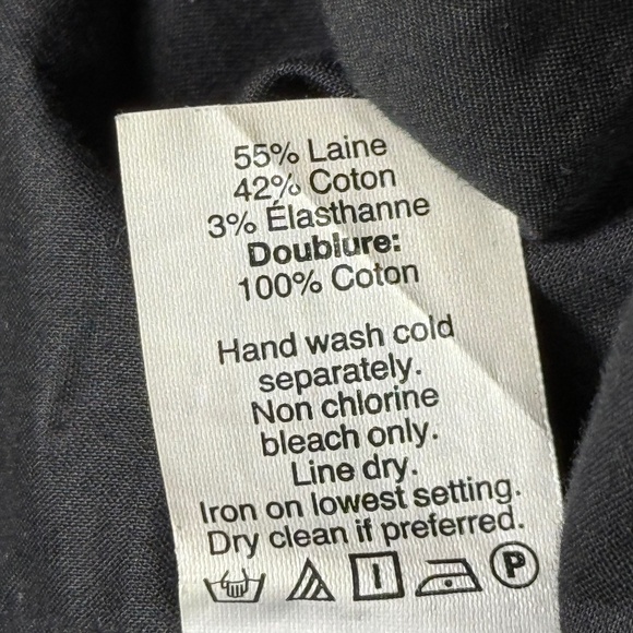 Madewell Charcoal Wool Blend Flannel Shirt Dress Fully Lined Size Medium - Picture 11 of 12